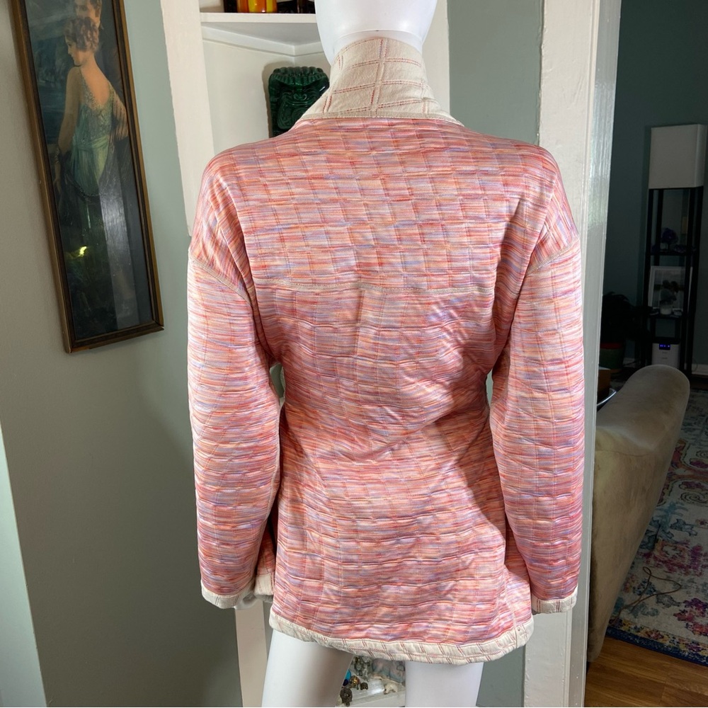 Nike Women's Reversible Quilted Pink Space Dyed Yoga Robe Jacket Therma-Fit 1X - Picture 11 of 16